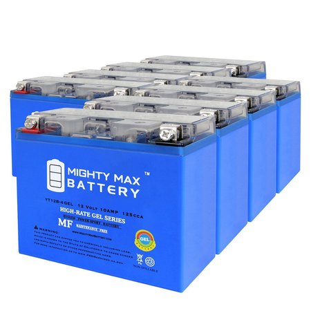 YT12B-4GEL 12V 10Ah GEL Replacement Battery compatible with Technical Precision YT12B-4 - 8PK -  MIGHTY MAX BATTERY, MAX4031104